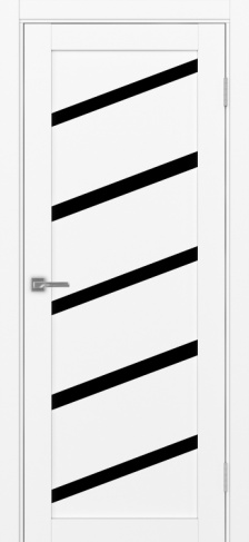 Полотно Турин 506 У белый снежный Размер 600х2000мм Покрытие Экошпон Стекло Черное