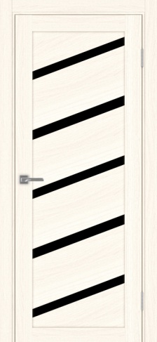 Полотно Турин 506 У ясень светлый Размер 600х2000мм Покрытие Экошпон Стекло Черное