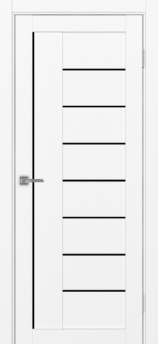 Полотно Турин  524 белый снежный Размер 800х2000мм Покрытие Экошпон Стекло Черное