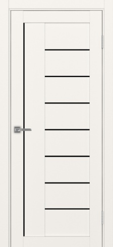 Полотно Турин  524 бежевый Размер 800х2000мм Покрытие Экошпон Стекло Черное