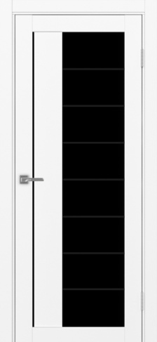 Полотно Турин  524АСС SB белый снежный Размер 700х2000мм Покрытие Экошпон Стекло Черное