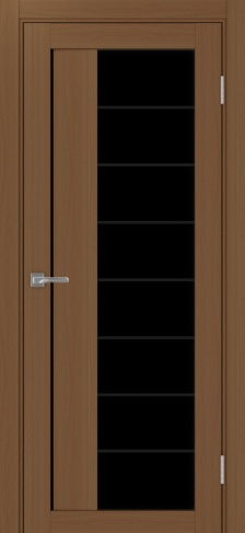 Полотно Турин  524АСС SB орех Размер 700х2000мм Покрытие Экошпон Стекло Черное