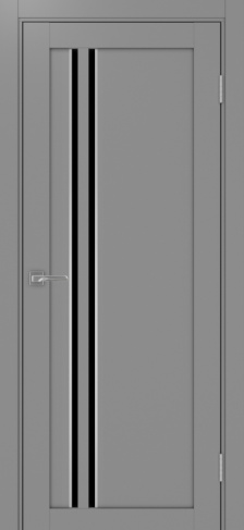 Полотно Турин  525АПС SC серый Размер 600х2000мм Покрытие Экошпон Стекло Черное