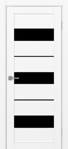 Полотно Турин  526 белый снежный Размер 800х2000мм Покрытие Экошпон Стекло Черное