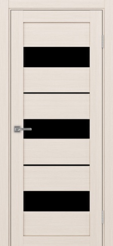 Полотно Турин  526 ясень перламутровый Размер 700х2000мм Покрытие Экошпон Стекло Черное