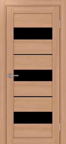 Полотно Турин  526 ясень тёмный Размер 800х2000мм Покрытие Экошпон Стекло Черное