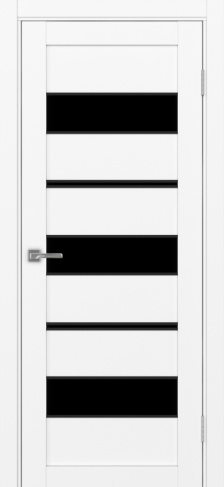 Полотно Турин  526АПП SB лакобель чёрный белый снежный Цвет Белый снежный Размер 800х2000мм Покрытие Экошпон Стекло Черное