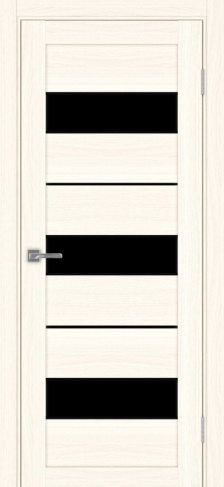 Полотно Турин  526АПП SB лакобель чёрный ясень светлый Цвет Ясень светлый Размер 700х2000мм Покрытие Экошпон Стекло Черное