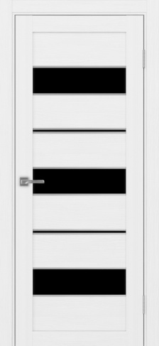 Полотно Турин  526АПП лакобель чёрный белый лёд Цвет Белый лёд Размер 800х2000мм Покрытие Экошпон Стекло Черное