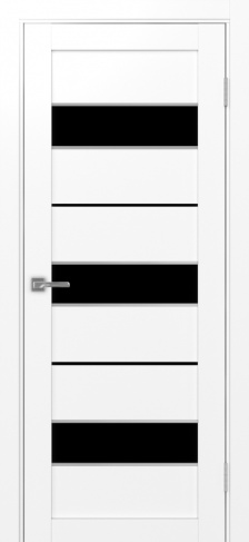 Полотно Турин  526АПП лакобель чёрный белый снежный Цвет Белый снежный Размер 700х2000мм Покрытие Экошпон Стекло Черное
