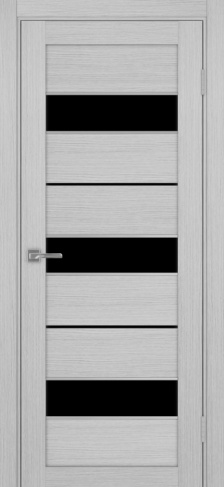 Полотно Турин  526АПП лакобель чёрный дуб серый Цвет Дуб серый Размер 700х2000мм Покрытие Экошпон Стекло Черное