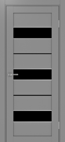 Полотно Турин  526АПП лакобель чёрный серый Цвет Серый Размер 700х2000мм Покрытие Экошпон Стекло Черное