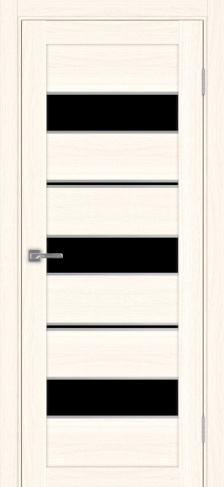 Полотно Турин  526АПП лакобель чёрный ясень светлый Цвет Ясень светлый Размер 800х2000мм Покрытие Экошпон Стекло Черное