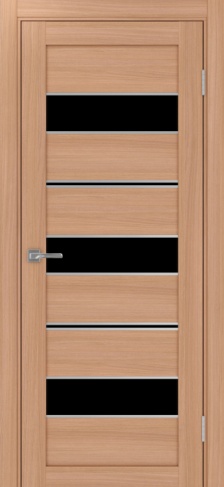 Полотно Турин  526АПП лакобель чёрный ясень тёмный Цвет Ясень тёмный Размер 600х2000мм Покрытие Экошпон Стекло Черное