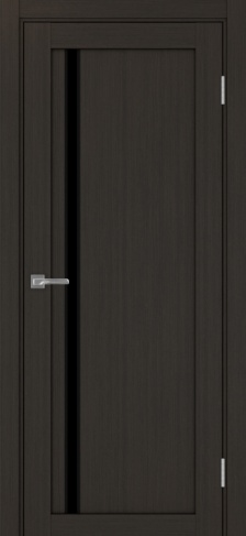 Полотно Турин  527АПС SB венге Цвет Венге Размер 800х2000мм Покрытие Экошпон Стекло Черное