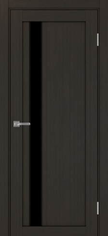 Полотно Турин 528АПП SB венге Цвет Венге Размер 700х2000мм Покрытие Экошпон Стекло Черное