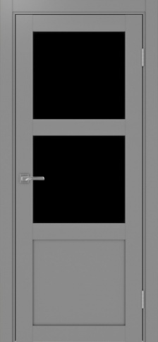 Полотно Турин  530.221 серый Цвет Серый Размер 800х2000мм Покрытие Экошпон Стекло Черное