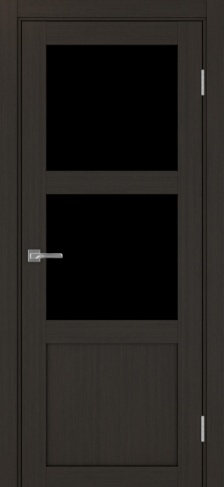 Полотно Турин  530.221 венге Цвет Венге Размер 700х2000мм Покрытие Экошпон Стекло Черное