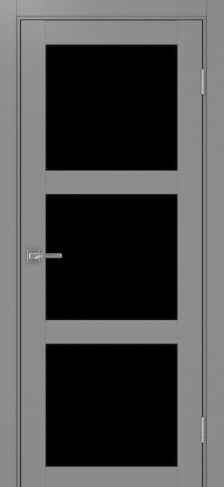 Полотно Турин  530.222 серый Цвет Серый Размер 700х2000мм Покрытие Экошпон Стекло Черное