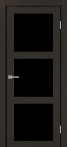 Полотно Турин  530.222 венге Цвет Венге Размер 700х2000мм Покрытие Экошпон Стекло Черное