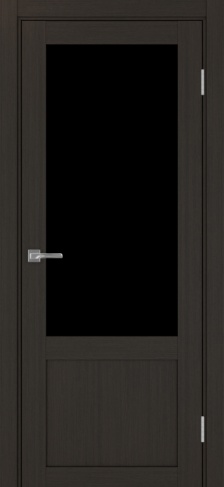 Полотно Турин 540ПФ.21 лакобель чёрный венге Цвет Венге Размер 800х2000мм Покрытие Экошпон Стекло Черное