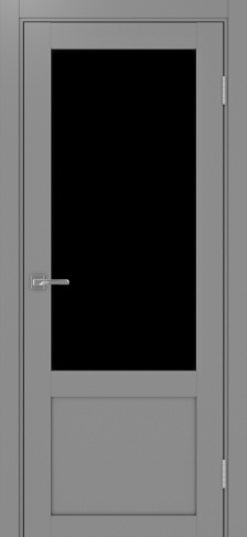 Полотно Турин 540ПФ.21 лакобель чёрный серый Цвет Серый Размер 700х2000мм Покрытие Экошпон Стекло Черное