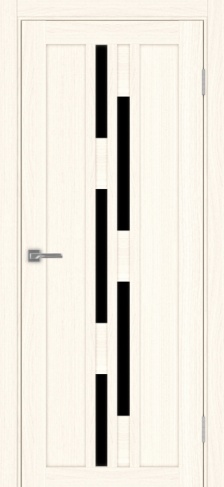 Полотно Турин 551 ясень светлый Цвет Ясень светлый Размер 700х2000мм Покрытие Экошпон Стекло Черное