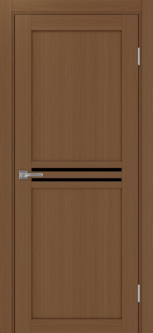 Полотно Турин 552 орех Цвет Орех Размер 800х2000мм Покрытие Экошпон Стекло Черное