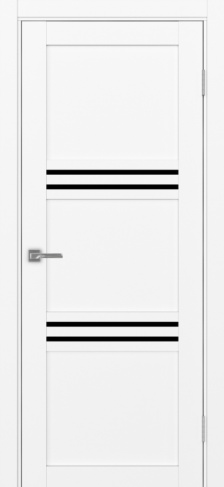 Полотно Турин 553 белый снежный Цвет Белый снежный Размер 800х2000мм Покрытие Экошпон Стекло Черное
