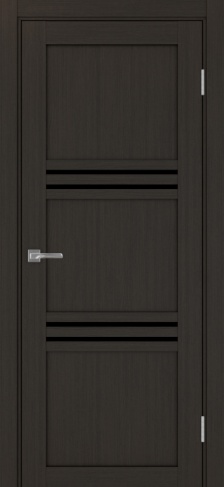 Полотно Турин 553 венге Цвет Венге Размер 800х2000мм Покрытие Экошпон Стекло Черное