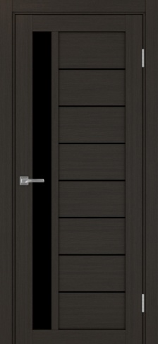 Полотно Турин 554 венге Цвет Венге Размер 600х2000мм Покрытие Экошпон Стекло Черное