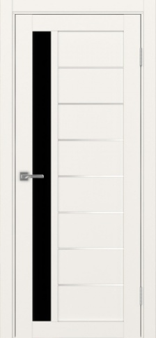 Полотно Турин 554АПП SC Цвет Бежевый Размер 700х2000мм Покрытие Экошпон Стекло Черное