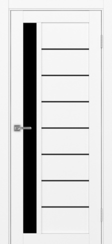 Полотно Турин 554АПП SB белый снежный Цвет Белый снежный Размер 800х2000мм Покрытие Экошпон Стекло Черное