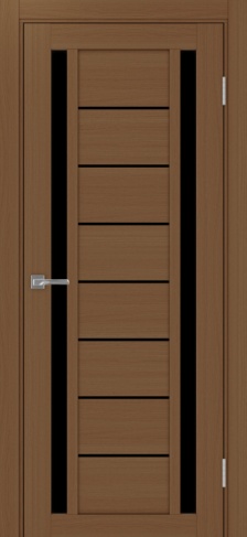 Полотно Турин 558 орех Цвет Орех Размер 800х2000мм Покрытие Экошпон Стекло Черное