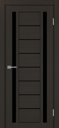 Полотно Турин 558 венге Цвет Венге Размер 700х2000мм Покрытие Экошпон Стекло Черное