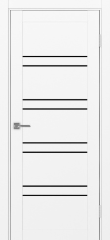 Полотно Турин 560 белый снежный Цвет Белый снежный Размер 700х2000мм Покрытие Экошпон Стекло Черное
