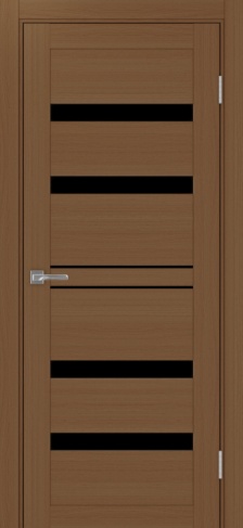 Полотно Турин 561 орех Цвет Орех Размер 800х2000мм Покрытие Экошпон Стекло Черное