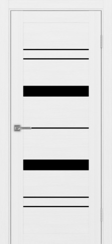 Полотно Турин 562 белый лёд Цвет Белый лёд Размер 800х2000мм Покрытие Экошпон Стекло Черное