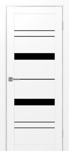 Полотно Турин 562 белый снежный Цвет Белый снежный Размер 700х2000мм Покрытие Экошпон Стекло Черное