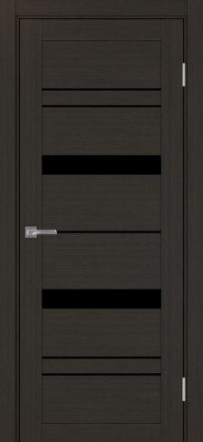 Полотно Турин 562 венге Цвет Венге Размер 600х2000мм Покрытие Экошпон Стекло Черное